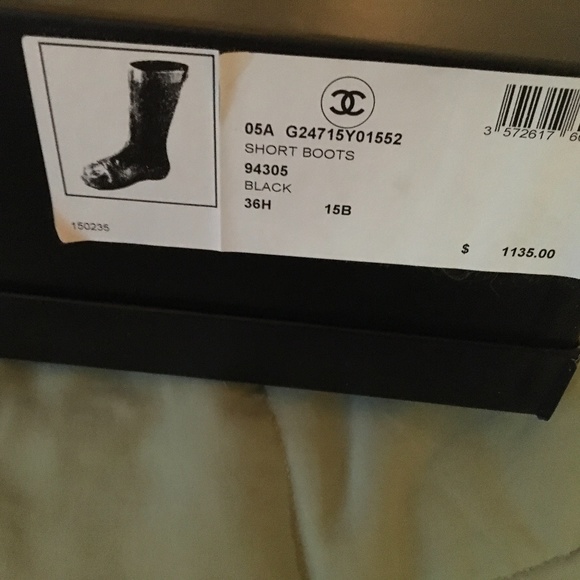 CHANEL mid tall quilted boot with paten leather snap fastner - Picture 1 of 7